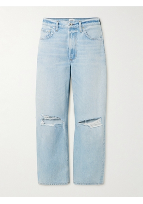 Citizens of Humanity - Miro Distressed Mid-rise Barrel-leg Jeans - Blue - 23,24,25,26,27,28,29,30,31,32,33