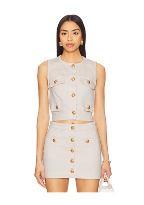 BLANKNYC Denim Top in Cream. Size L. Also in M, S, XS.