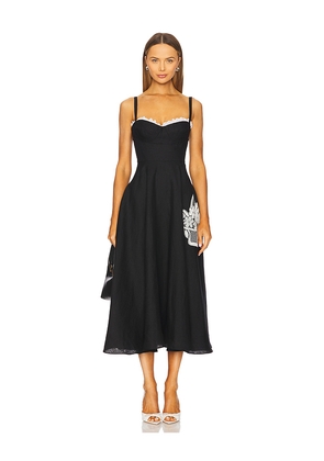 Alejandra Alonso Rojas Bustier Maxi Dress in Black. Size 4. Also in 6, 8.