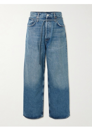 AGOLDE - Emmi Belted High-rise Wide-leg Jeans - Blue - 23,24,25,26,27,28,29,30,31,32