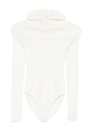 Maje long-sleeved hooded bodysuit - Neutrals