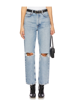 AGOLDE 90's Mid Rise Loose Fit Jeans in Blue. Size 23. Also in 24, 31, 32, 33, 34.
