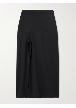 LEMAIRE - Buckled Wool-blend Midi Skirt - Black - FR 32,FR 34,FR 36,FR 38,FR 40,FR 42