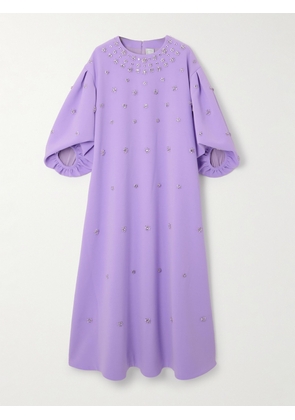 HUISHAN ZHANG - Tilda Embellished Recycled-crepe Gown - Purple - UK 8,UK 10,UK 12,UK 14,UK 16,UK 18,UK 20