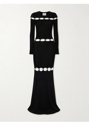 MARANT ÉTOILE - Elmire Embellished Cutout Knitted Maxi Dress - Black - FR 34,FR 36,FR 38,FR 40,FR 42