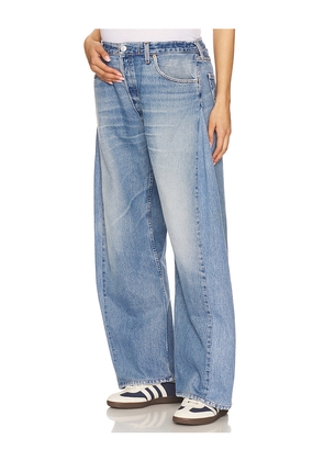aligrace Vintage Barrel Maternity Jeans in Blue. Size S. Also in XS.