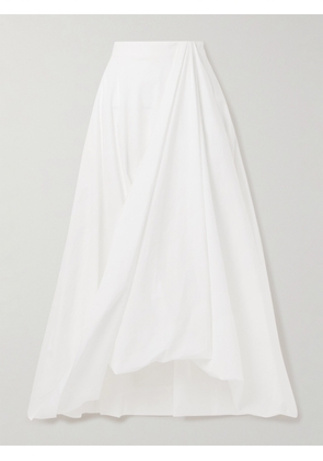Brunello Cucinelli - Gathered Cotton-blend Midi Skirt - White - IT36,IT38,IT40,IT42,IT44,IT46,IT48,IT50