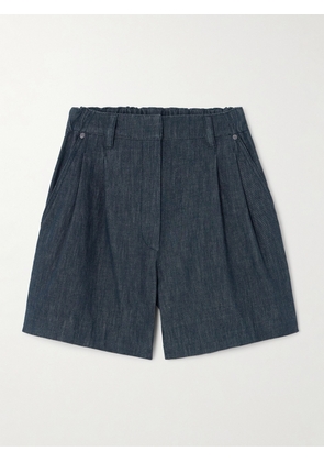 Brunello Cucinelli - Pleated Denim Shorts - Blue - IT36,IT38,IT40,IT42,IT44,IT46,IT48,IT50