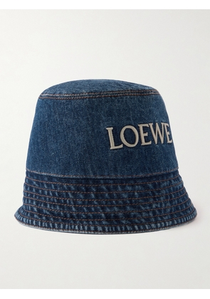 LOEWE - + Paula's Ibiza Embroidered Denim Bucket Hat - Blue - S,L