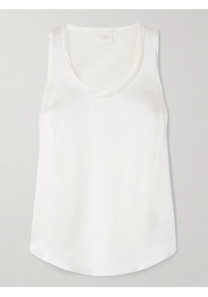 Brunello Cucinelli - Silk-blend Satin Tank - Off-white - xx small,x small,small,medium,large,x large,xx large