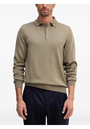 BOSS button long-sleeve polo shirt - Green