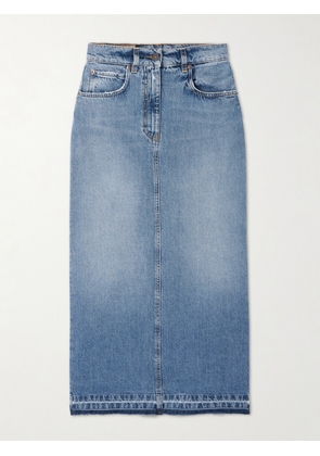 FORTELA - Denim Midi Skirt - Blue - 24,25,26,27,28,29,30,31