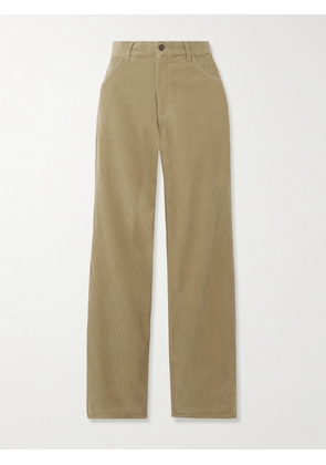 FORTELA - Juniper Cotton-corduroy Straight-leg Pants - Green - 24,25,26,27,28,29,30,31