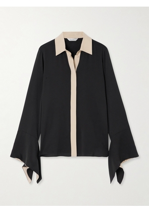 Max Mara - Pio Two-tone Silk Shirt - Black - UK 2,UK 4,UK 6,UK 8,UK 10,UK 12,UK 14,UK 16,UK 18