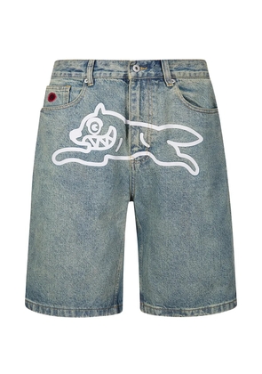 ICECREAM running dog denim shorts - Blue
