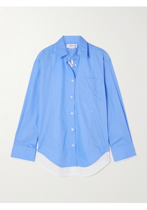 Victoria Beckham - Layered Cotton-poplin Shirt - Blue - UK 4,UK 6,UK 8,UK 10,UK 12,UK 14