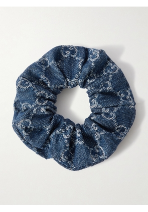 Gucci - Denim-jacquard Hair Tie - Blue - One size