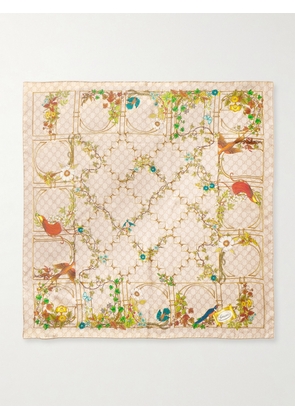 Gucci - Printed Silk Scarf - Cream - One size