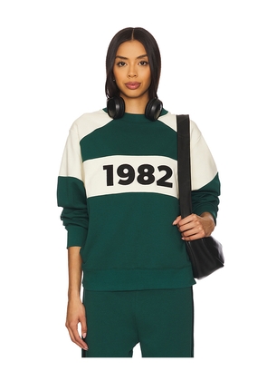 Araminta James 1982 Contrast Knit Sweater in Dark Green. Size L. Also in S, XL, XS.