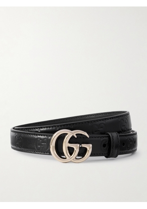 Gucci - Gg Marmont 2.0 Debossed Leather Belt - Black - 60,65,70,75,80,85,90,95,100,105,110,115,120