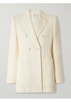 Chloé - Double-breasted Quilted Cotton-blend Jacquard Blazer - White - FR 34,FR 36,FR 38,FR 40,FR 42,FR 44,FR 46