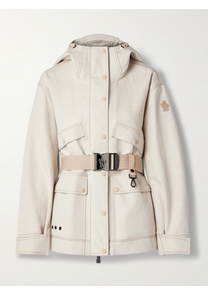 Moncler Grenoble - Tarkine Hooded Belted Canvas Jacket - Neutrals - 01,2,3