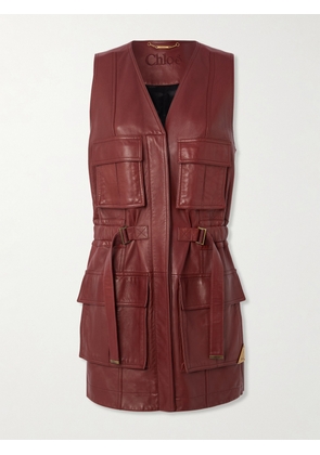 Chloé - Buckled Leather Vest - Brown - FR 34,FR 36,FR 38,FR 40,FR 42,FR 44