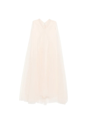 SHATHA ESSA faux-pearl embellished maxi dress - Neutrals