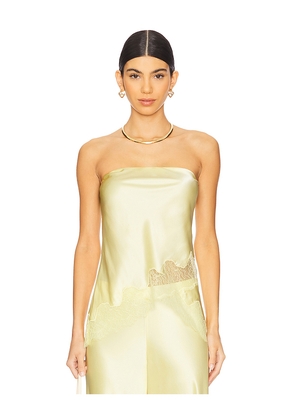 CAMI NYC Odessa Strapless Camisole Top in Lemon. Size M. Also in S, XL.