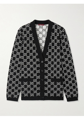 Gucci - Reversible Jacquard-knit Wool-blend Cardigan - Black - XXS,XS,S,M,L,XL