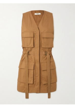 Chloé - Buckled Cotton-twill Vest - Neutrals - FR 34,FR 36,FR 38,FR 40,FR 42,FR 44,FR 46