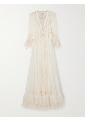 Chloé - Ruffled Lace Gown - Ivory - FR 36,FR 38,FR 40