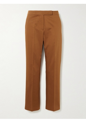 Max Mara - Okra Cotton-blend Straight-leg Pants - Brown - UK 2,UK 4,UK 6,UK 8,UK 10,UK 12,UK 14,UK 16,UK 18
