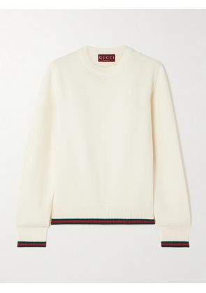 Gucci - Striped Wool And Cashmere-blend Sweater - Ivory - XXS,XS,S,M,L,XL,XXL