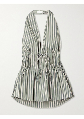 Dries Van Noten - Striped Cotton Halterneck Top - Green - FR 34,FR 36,FR 38,FR 40,FR 42,FR 44