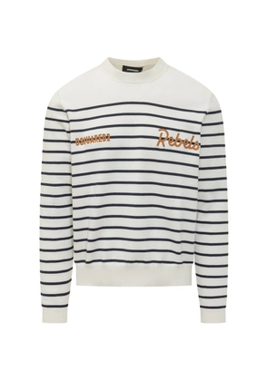 DSQUARED2 striped knit sweater - White