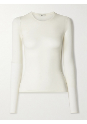 FFORME - Ames Stretch-silk T-shirt - Off-white - x small,small,medium,large,x large