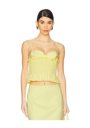 Clea Celeste Shirred Top in Yellow. Size S. Also in XS.