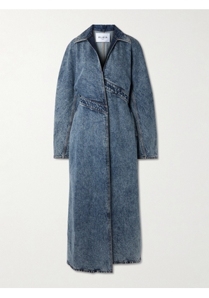 Alaïa - Spiral Asymmetric Denim Coat - Blue - FR 34,FR 36,FR 38,FR 40,FR 42,FR 44