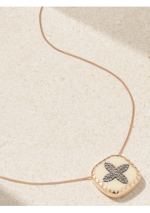 Pascale Monvoisin - Bowie 14 And 9-karat Gold, Resin And Diamond Necklace - Cream - One size