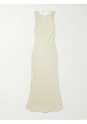 ST. AGNI - Draped Lenzing™ Lyocell And Ecovero™-blend Maxi Dress - Cream - xx small,x small,small,medium,large,x large