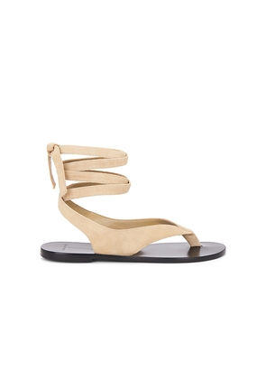 BLACK SUEDE STUDIO Tres Sandal in Beige. Size 35. Also in 37, 41.