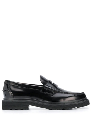 Tod's embossed logo loafers - Black