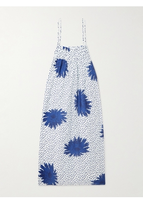 ALIX OF BOHEMIA - Eden Printed Cotton And Silk-blend Midi Dress - Blue - x small,small,medium,large,x large