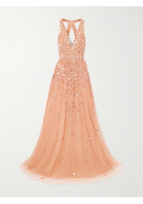 Zuhair Murad - Embellished Chiffon Gown - Pink - FR 34,FR 36,FR 38,FR 40,FR 42