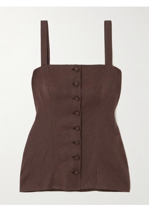 Faithfull - Corbiere Linen Tank - Brown - x small,small,medium,large,x large,xx large
