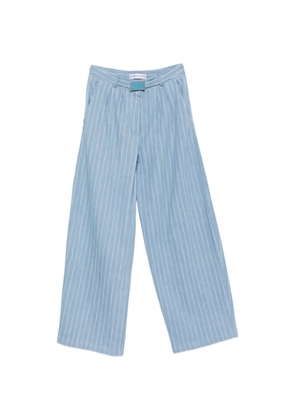 Rowen Rose striped wide-leg jeans - Blue