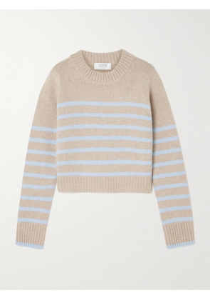 La Ligne - Mini Marin Striped Wool And Cashmere-blend Sweater - Brown - xx small,x small,small,medium,large,x large,xx large
