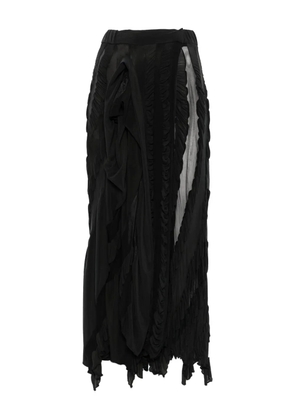 Anni Salonen ruffled midi skirt - Black