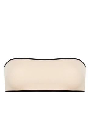 TOTEME striped-edge bikini top - Neutrals